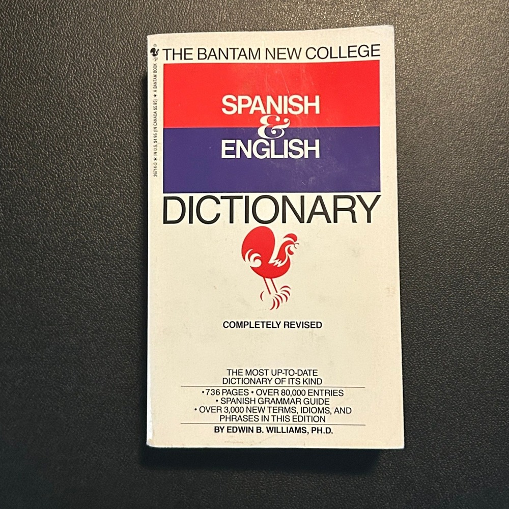 Bantam New College Spanish & English Dictionary Edwin B Williams Paperback 26714 - Picture 1 of 9